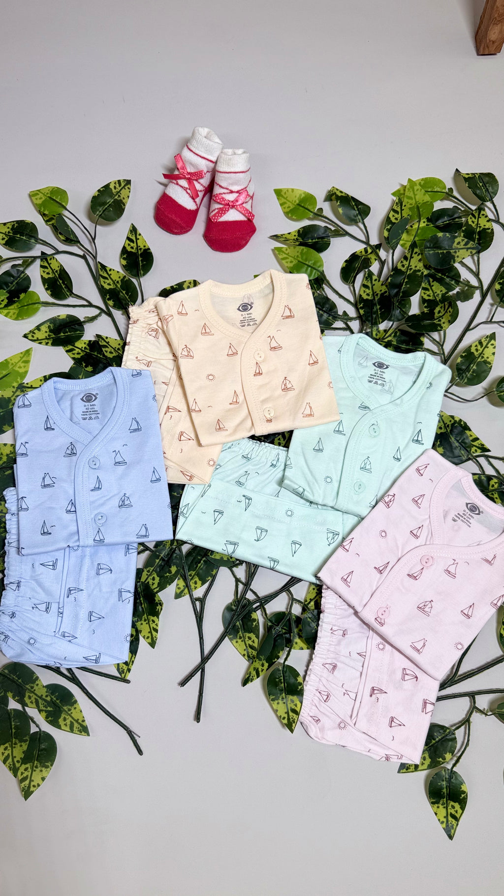 Printed New Born Set